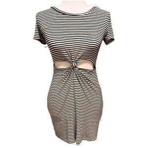 Short Sleeve Striped Minidress Cutout Dress Size Small Brigitte Bailey